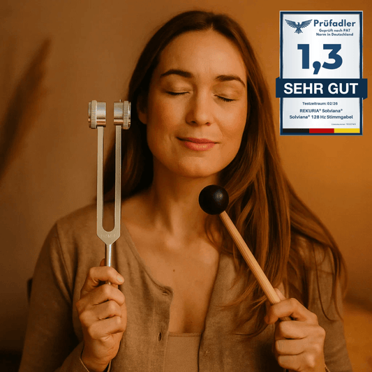 Solviana® 128 Hz Stimmgabel – Aktivierende Klangtherapie zur natürlichen Regeneration von Muskeln, Nerven & Energiefluss