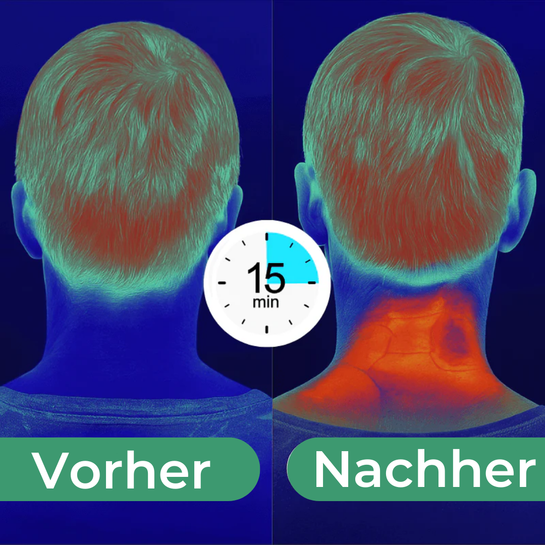 Neckify® 12-in-1 Nackenlösung – Tiefenwärme-Massage mit TENS & EMS gegen Nackenverspannungen