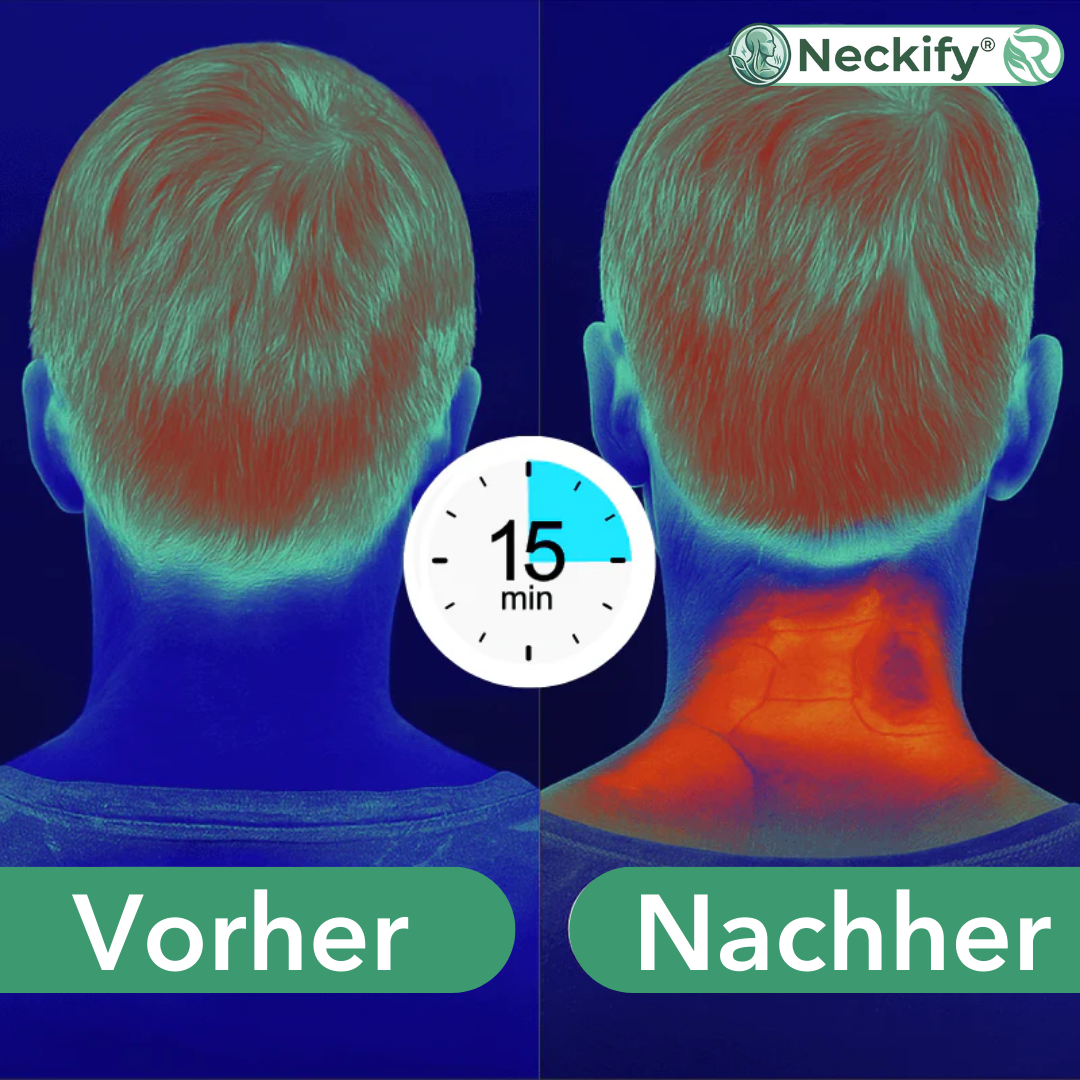 Neckify® 12-in-1 Nackenlösung – Tiefenwärme-Massage mit TENS & EMS gegen Nackenverspannungen
