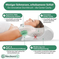 Neckora – Ergonomisches Nackenkissen für erholsamen Schlaf & optimale Nackenentlastung | Weniger Verspannungen, ruhigere Nächte