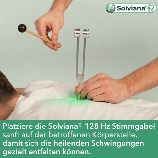 Solviana® 128 Hz Stimmgabel – Aktivierende Klangtherapie zur natürlichen Regeneration von Muskeln, Nerven & Energiefluss