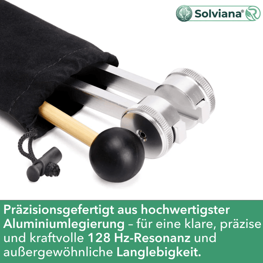 Solviana® 128 Hz Stimmgabel – Aktivierende Klangtherapie zur natürlichen Regeneration von Muskeln, Nerven & Energiefluss