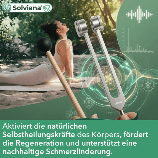 Solviana® 128 Hz Stimmgabel – Aktivierende Klangtherapie zur natürlichen Regeneration von Muskeln, Nerven & Energiefluss