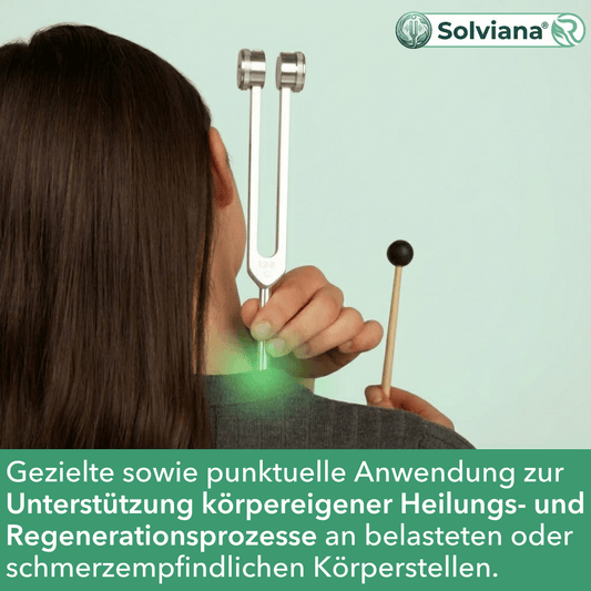 Solviana® 128 Hz Stimmgabel – Aktivierende Klangtherapie zur natürlichen Regeneration von Muskeln, Nerven & Energiefluss