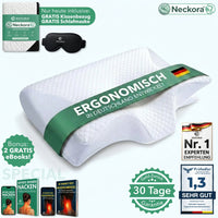 Neckora – Ergonomisches Nackenkissen für erholsamen Schlaf & optimale Nackenentlastung | Weniger Verspannungen, ruhigere Nächte