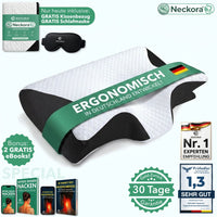 Neckora – Ergonomisches Nackenkissen für erholsamen Schlaf & optimale Nackenentlastung | Weniger Verspannungen, ruhigere Nächte