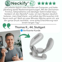 Neckify 12-in-1 Nackenlösung – Tiefenwärme-Massage mit TENS & EMS