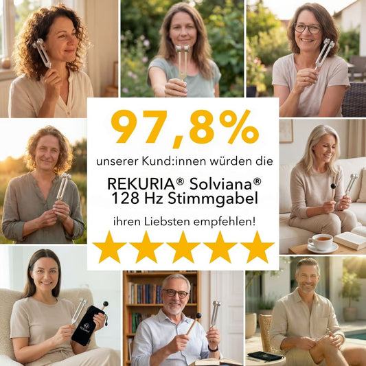 Solviana® 128 Hz Stimmgabel – Aktivierende Klangtherapie zur natürlichen Regeneration von Muskeln, Nerven & Energiefluss