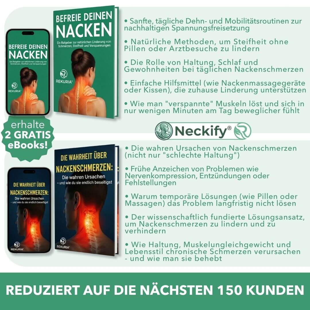 Neckify 12-in-1 Nackenlösung – Tiefenwärme-Massage mit TENS & EMS